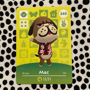 Genuine ACNH Mac amiibo card